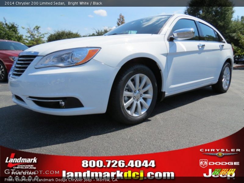 Bright White / Black 2014 Chrysler 200 Limited Sedan
