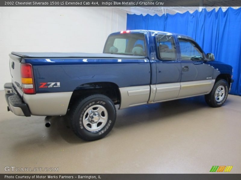 Indigo Blue Metallic / Graphite Gray 2002 Chevrolet Silverado 1500 LS Extended Cab 4x4