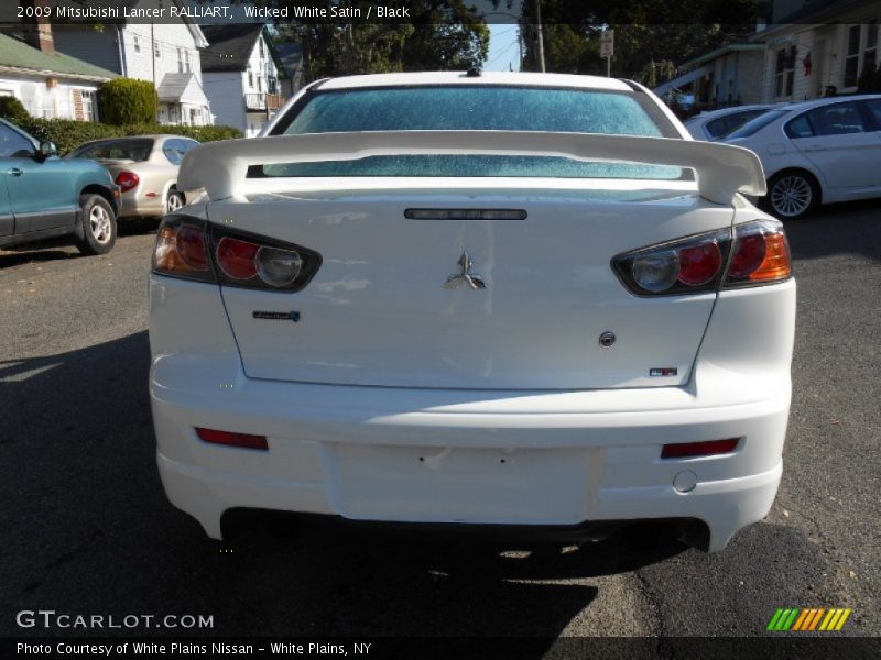 Wicked White Satin / Black 2009 Mitsubishi Lancer RALLIART