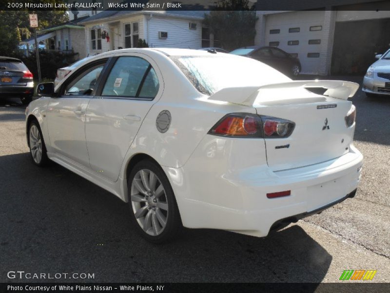 Wicked White Satin / Black 2009 Mitsubishi Lancer RALLIART