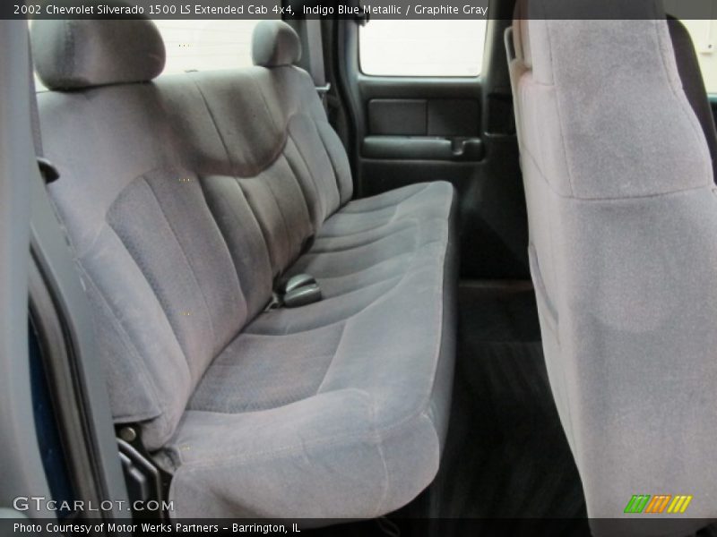 Indigo Blue Metallic / Graphite Gray 2002 Chevrolet Silverado 1500 LS Extended Cab 4x4