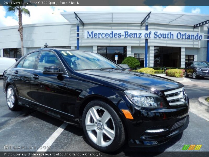 Black / Black 2011 Mercedes-Benz C 300 Sport