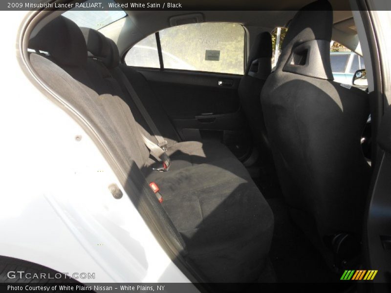 Wicked White Satin / Black 2009 Mitsubishi Lancer RALLIART