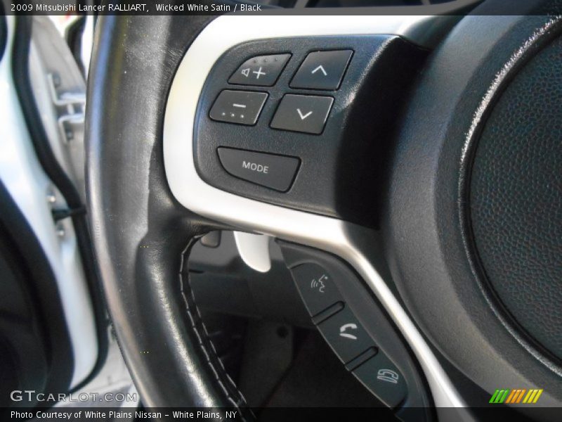 Wicked White Satin / Black 2009 Mitsubishi Lancer RALLIART