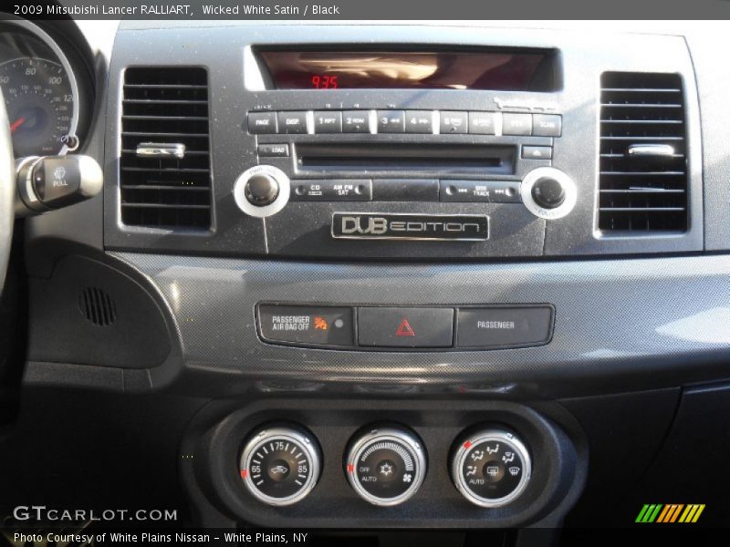 Wicked White Satin / Black 2009 Mitsubishi Lancer RALLIART