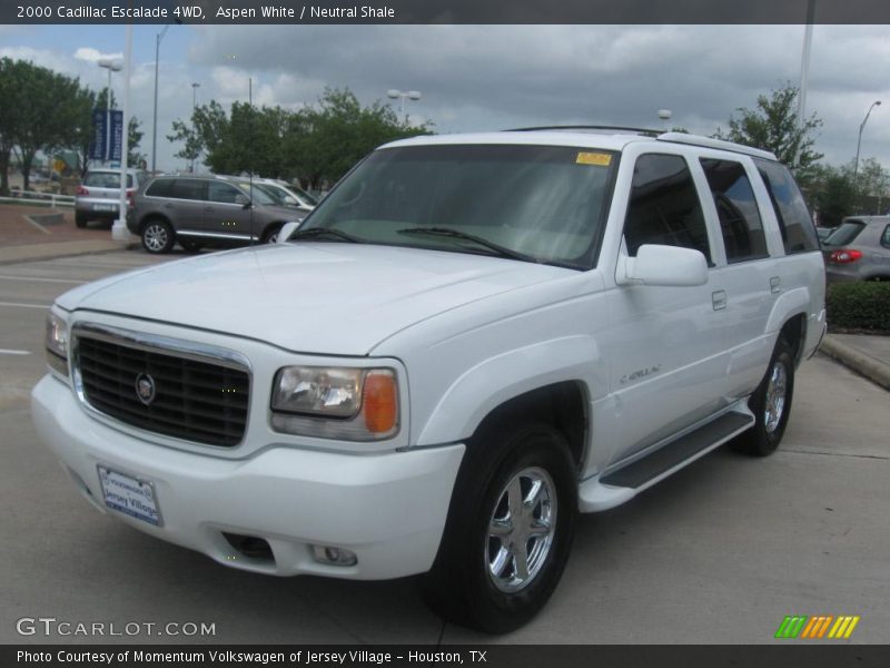 Aspen White / Neutral Shale 2000 Cadillac Escalade 4WD