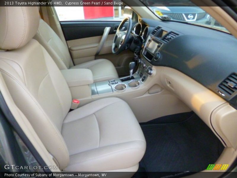 Cypress Green Pearl / Sand Beige 2013 Toyota Highlander V6 4WD