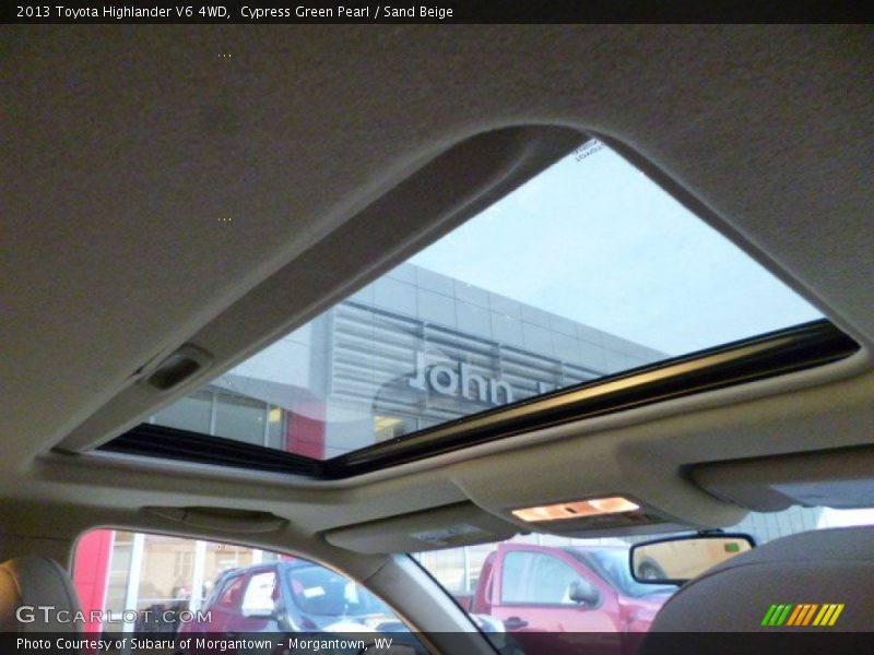 Cypress Green Pearl / Sand Beige 2013 Toyota Highlander V6 4WD