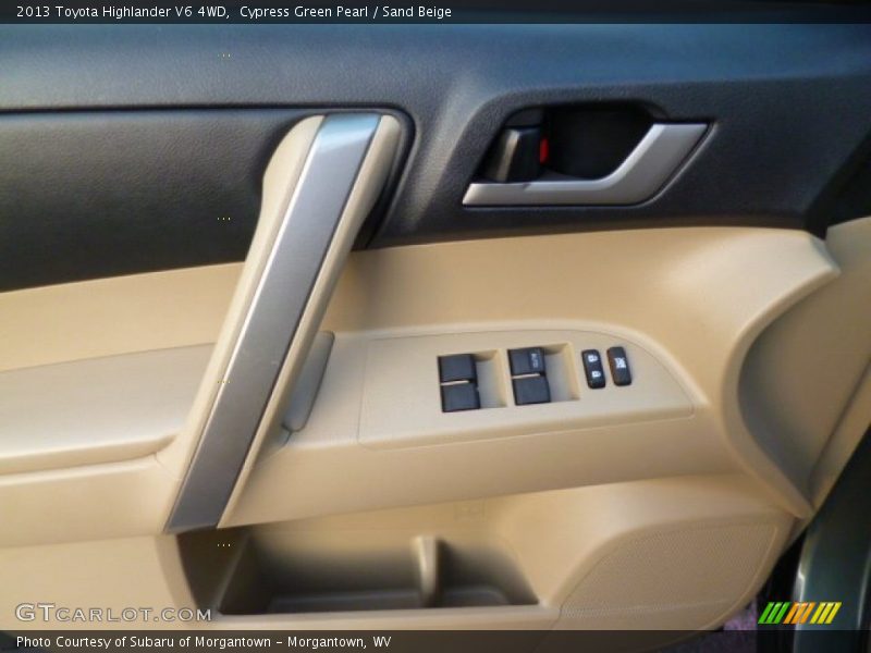 Cypress Green Pearl / Sand Beige 2013 Toyota Highlander V6 4WD