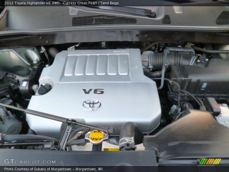 Cypress Green Pearl / Sand Beige 2013 Toyota Highlander V6 4WD