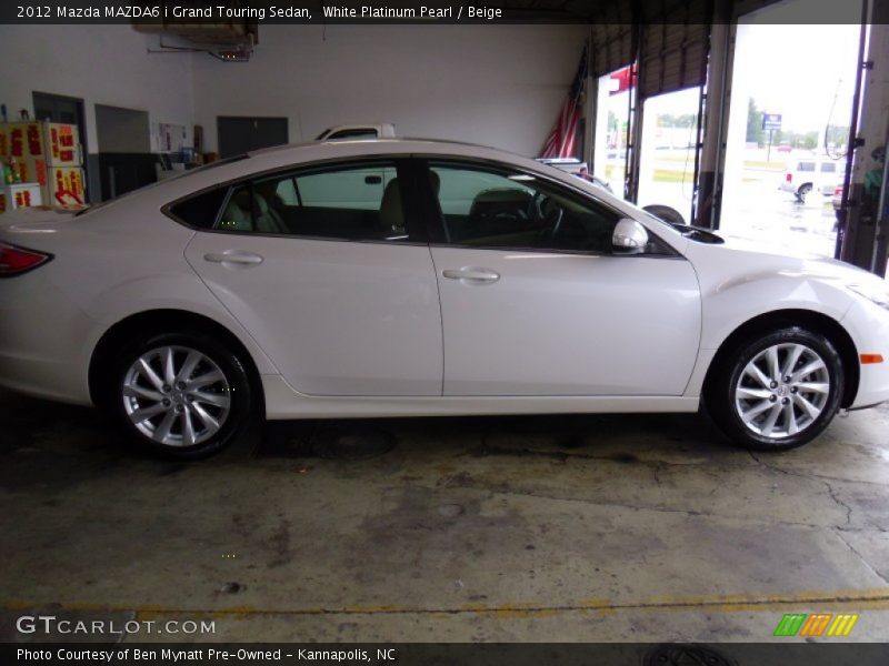 White Platinum Pearl / Beige 2012 Mazda MAZDA6 i Grand Touring Sedan