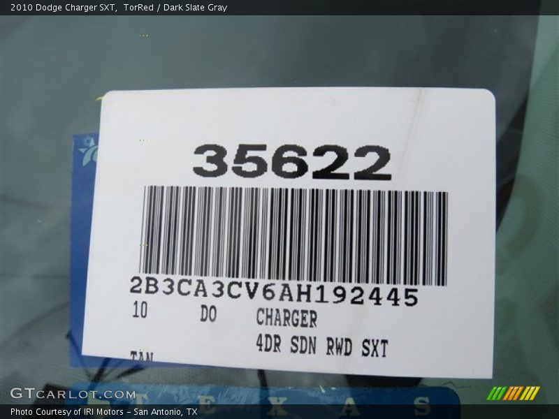 TorRed / Dark Slate Gray 2010 Dodge Charger SXT
