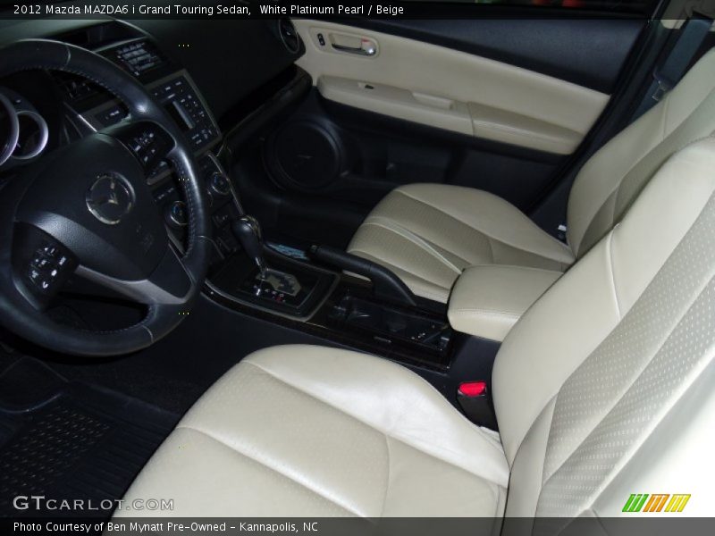 White Platinum Pearl / Beige 2012 Mazda MAZDA6 i Grand Touring Sedan