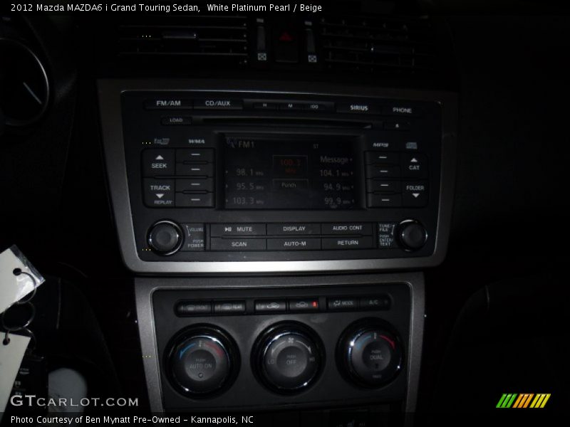 White Platinum Pearl / Beige 2012 Mazda MAZDA6 i Grand Touring Sedan
