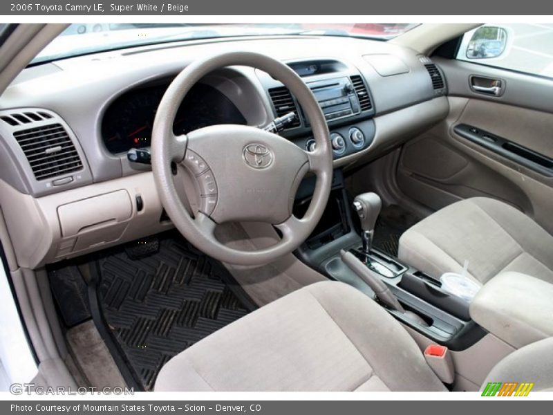 Super White / Beige 2006 Toyota Camry LE