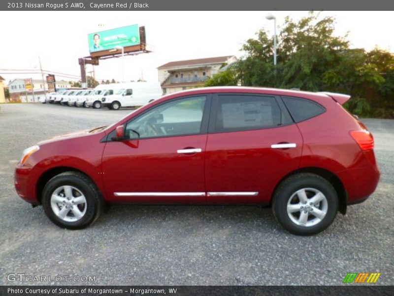 Cayenne Red / Black 2013 Nissan Rogue S AWD