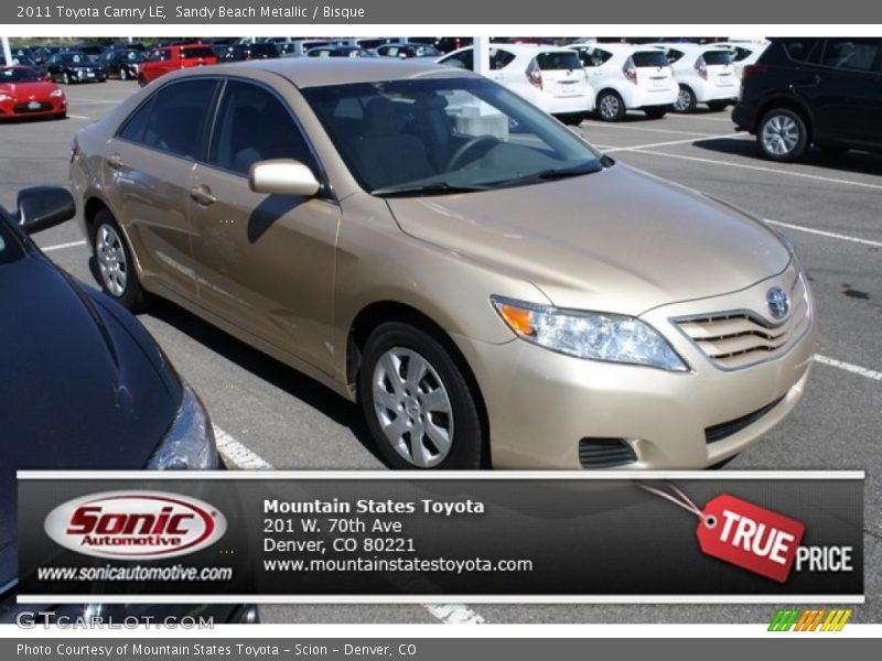 Sandy Beach Metallic / Bisque 2011 Toyota Camry LE