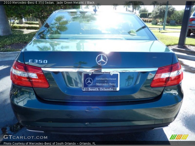 Jade Green Metallic / Black 2010 Mercedes-Benz E 350 Sedan