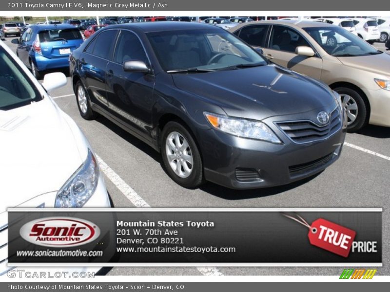 Magnetic Gray Metallic / Ash 2011 Toyota Camry LE V6