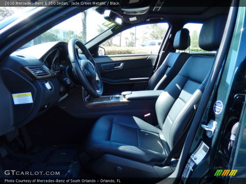 Jade Green Metallic / Black 2010 Mercedes-Benz E 350 Sedan