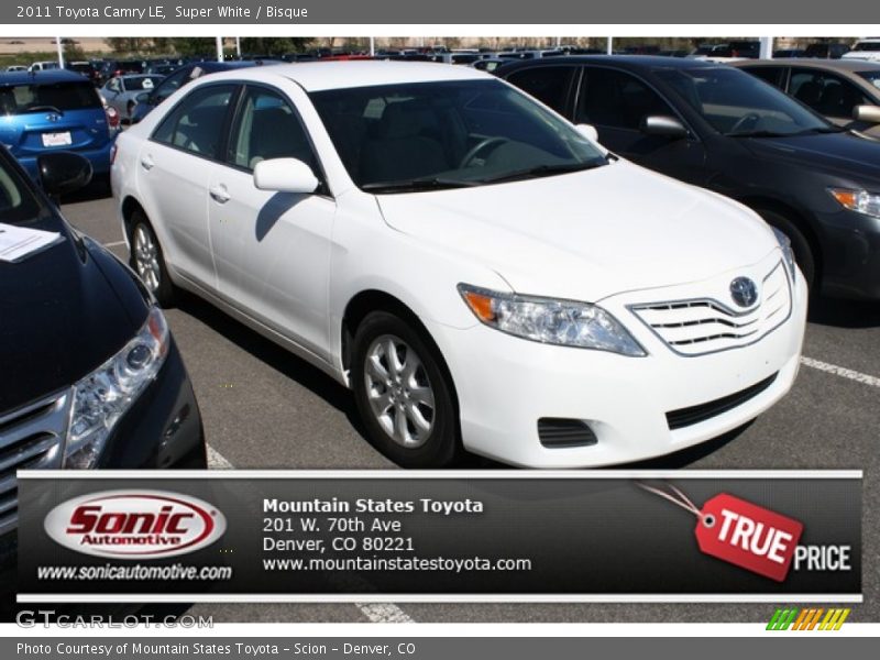 Super White / Bisque 2011 Toyota Camry LE