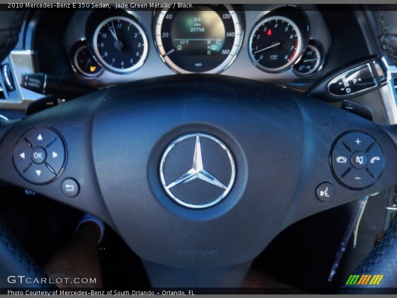 Jade Green Metallic / Black 2010 Mercedes-Benz E 350 Sedan