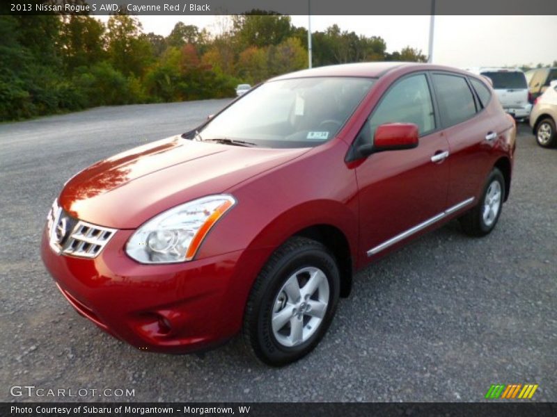 Cayenne Red / Black 2013 Nissan Rogue S AWD