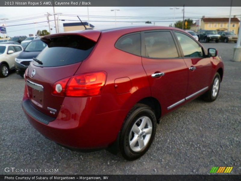 Cayenne Red / Black 2013 Nissan Rogue S AWD