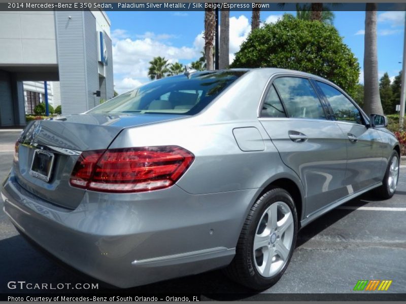 Paladium Silver Metallic / Silk Beige/Espresso Brown 2014 Mercedes-Benz E 350 Sedan
