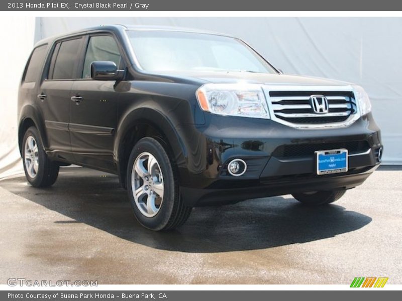 Crystal Black Pearl / Gray 2013 Honda Pilot EX