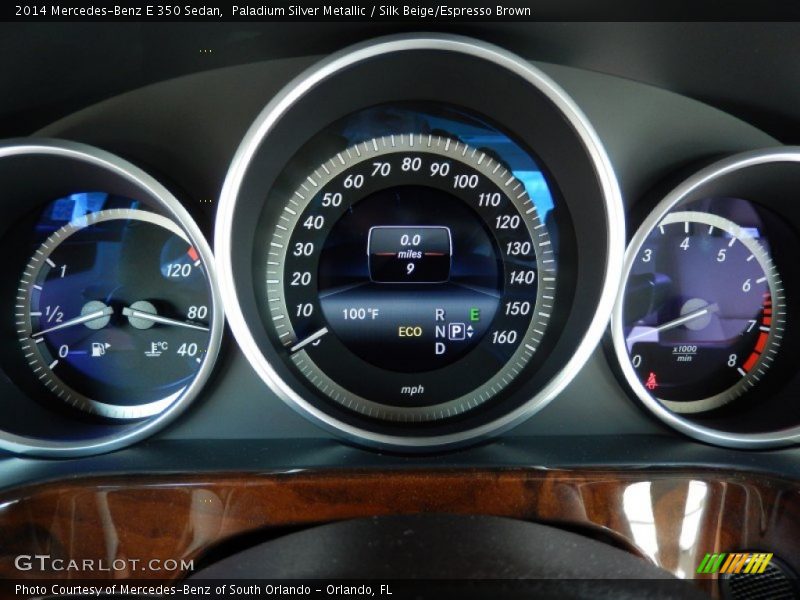 Paladium Silver Metallic / Silk Beige/Espresso Brown 2014 Mercedes-Benz E 350 Sedan