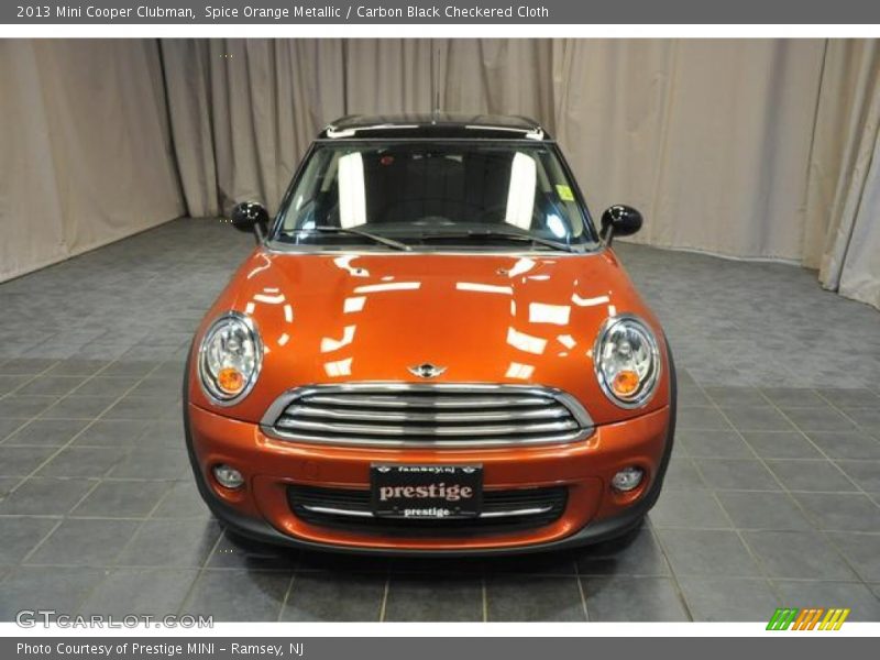 Spice Orange Metallic / Carbon Black Checkered Cloth 2013 Mini Cooper Clubman