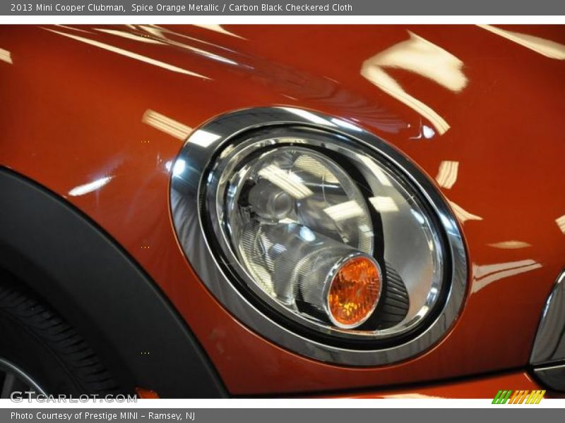Spice Orange Metallic / Carbon Black Checkered Cloth 2013 Mini Cooper Clubman