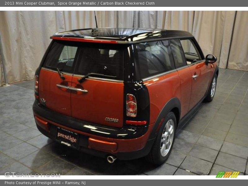 Spice Orange Metallic / Carbon Black Checkered Cloth 2013 Mini Cooper Clubman