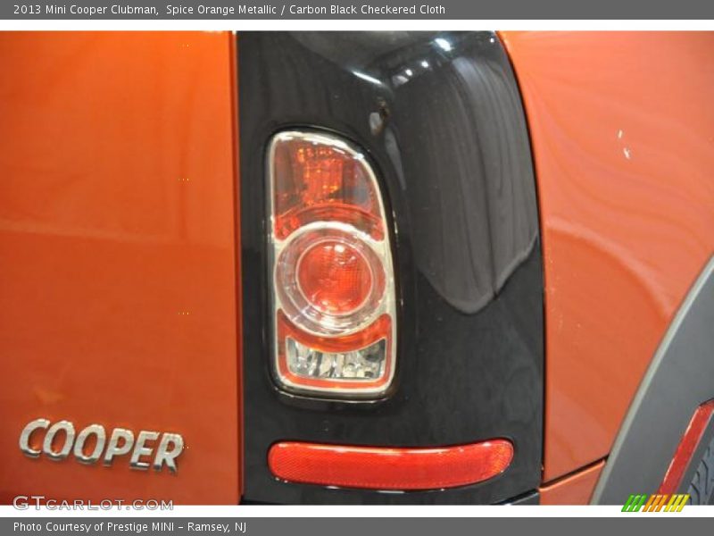 Spice Orange Metallic / Carbon Black Checkered Cloth 2013 Mini Cooper Clubman