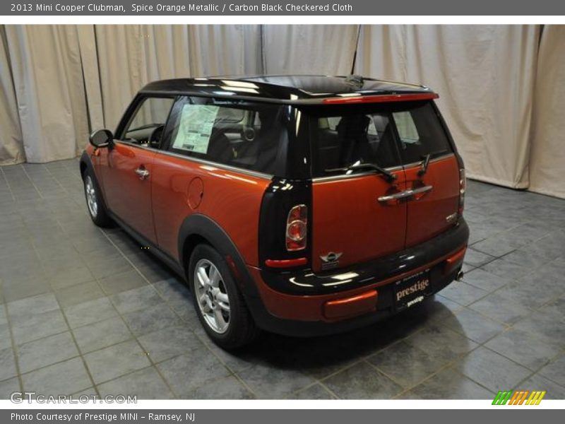 Spice Orange Metallic / Carbon Black Checkered Cloth 2013 Mini Cooper Clubman