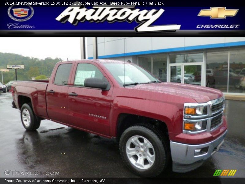 Deep Ruby Metallic / Jet Black 2014 Chevrolet Silverado 1500 LTZ Z71 Double Cab 4x4