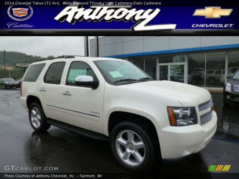 White Diamond Tricoat / Light Cashmere/Dark Cashmere 2014 Chevrolet Tahoe LTZ 4x4