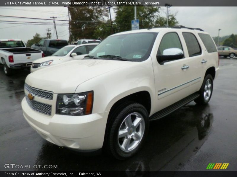 White Diamond Tricoat / Light Cashmere/Dark Cashmere 2014 Chevrolet Tahoe LTZ 4x4