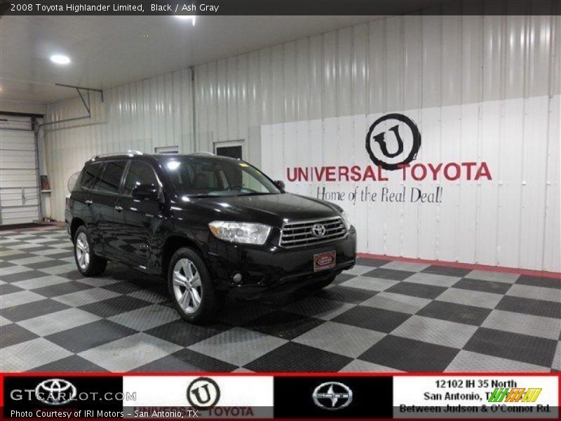 Black / Ash Gray 2008 Toyota Highlander Limited