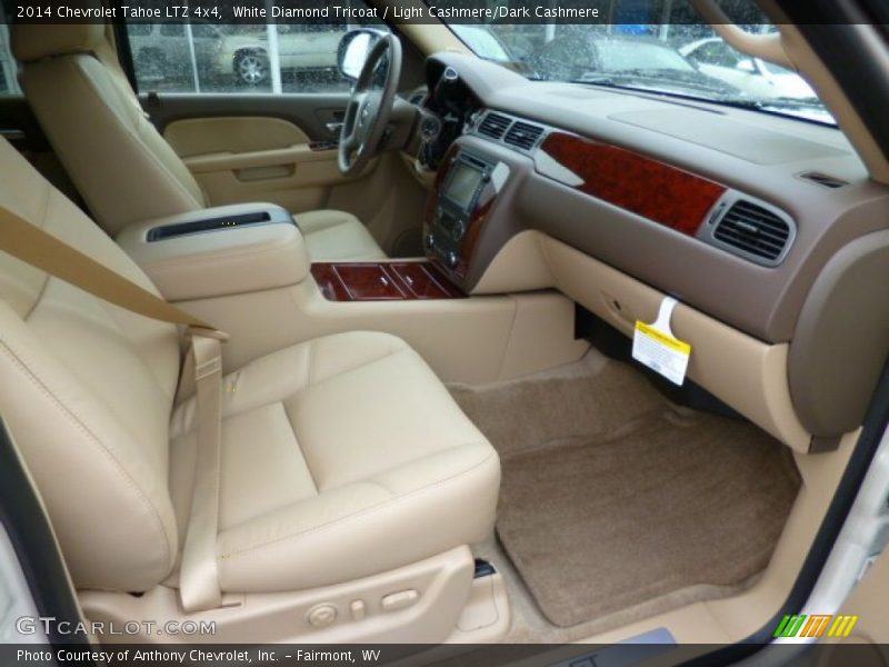White Diamond Tricoat / Light Cashmere/Dark Cashmere 2014 Chevrolet Tahoe LTZ 4x4
