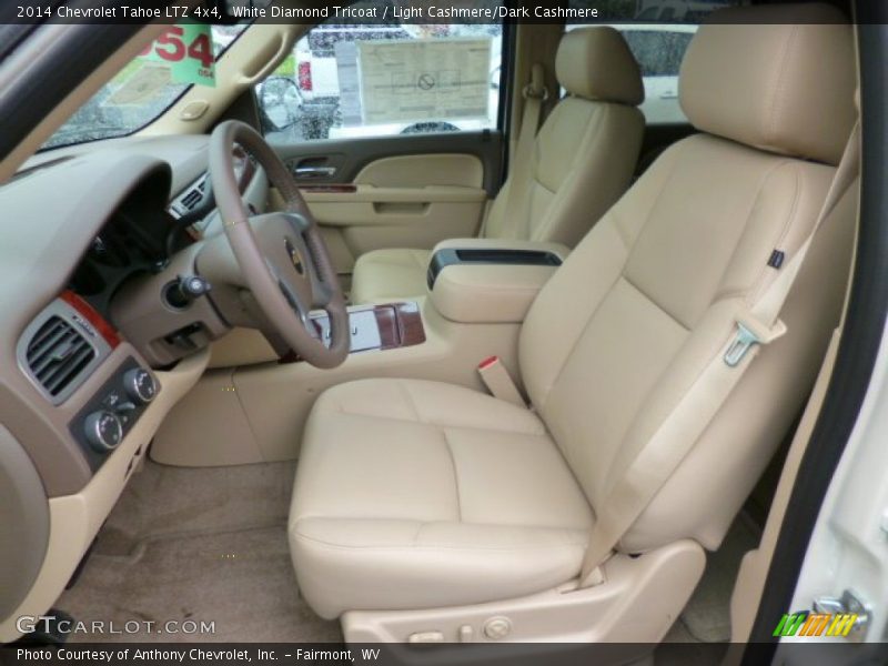White Diamond Tricoat / Light Cashmere/Dark Cashmere 2014 Chevrolet Tahoe LTZ 4x4