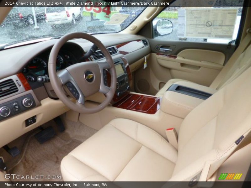 White Diamond Tricoat / Light Cashmere/Dark Cashmere 2014 Chevrolet Tahoe LTZ 4x4