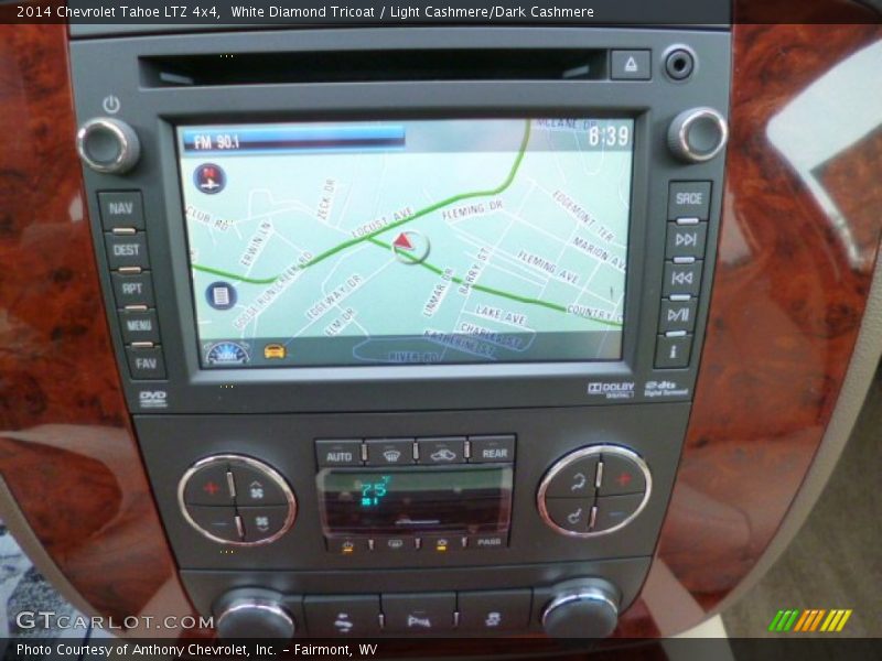 White Diamond Tricoat / Light Cashmere/Dark Cashmere 2014 Chevrolet Tahoe LTZ 4x4