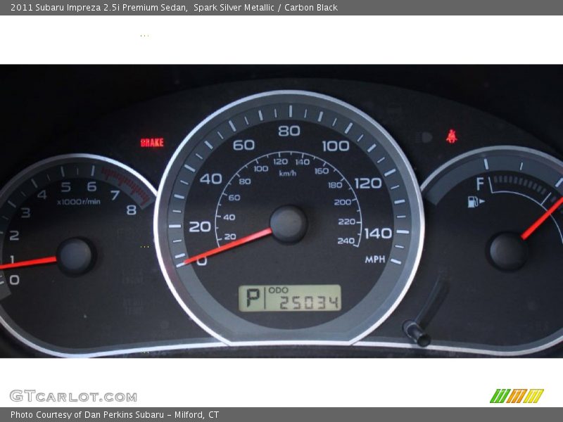 Spark Silver Metallic / Carbon Black 2011 Subaru Impreza 2.5i Premium Sedan