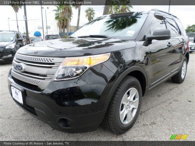 Tuxedo Black / Medium Light Stone 2014 Ford Explorer FWD
