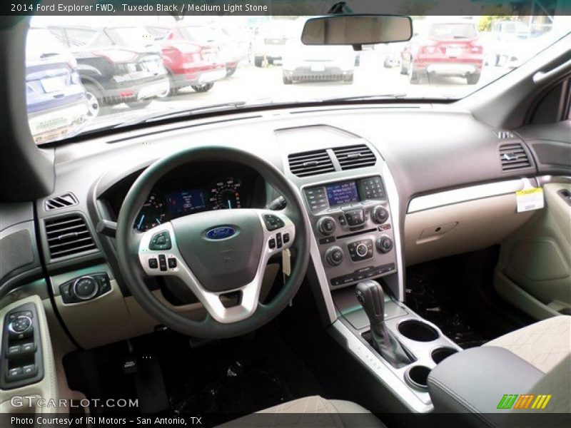Tuxedo Black / Medium Light Stone 2014 Ford Explorer FWD