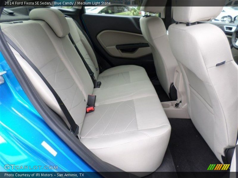 Blue Candy / Medium Light Stone 2014 Ford Fiesta SE Sedan