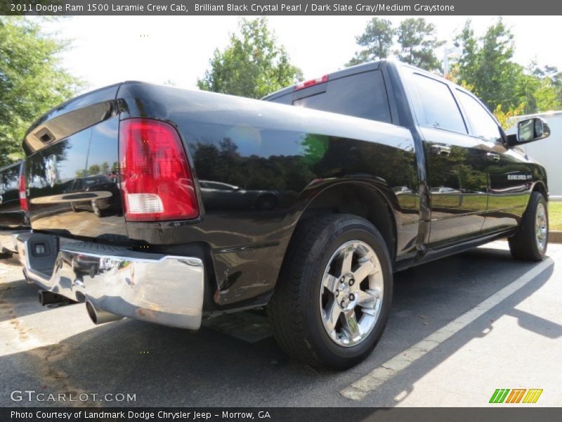 Brilliant Black Crystal Pearl / Dark Slate Gray/Medium Graystone 2011 Dodge Ram 1500 Laramie Crew Cab