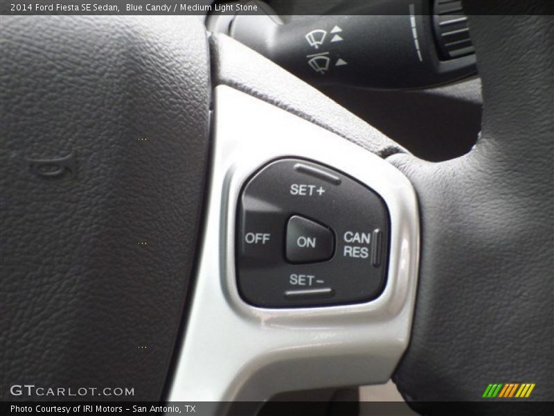 Blue Candy / Medium Light Stone 2014 Ford Fiesta SE Sedan
